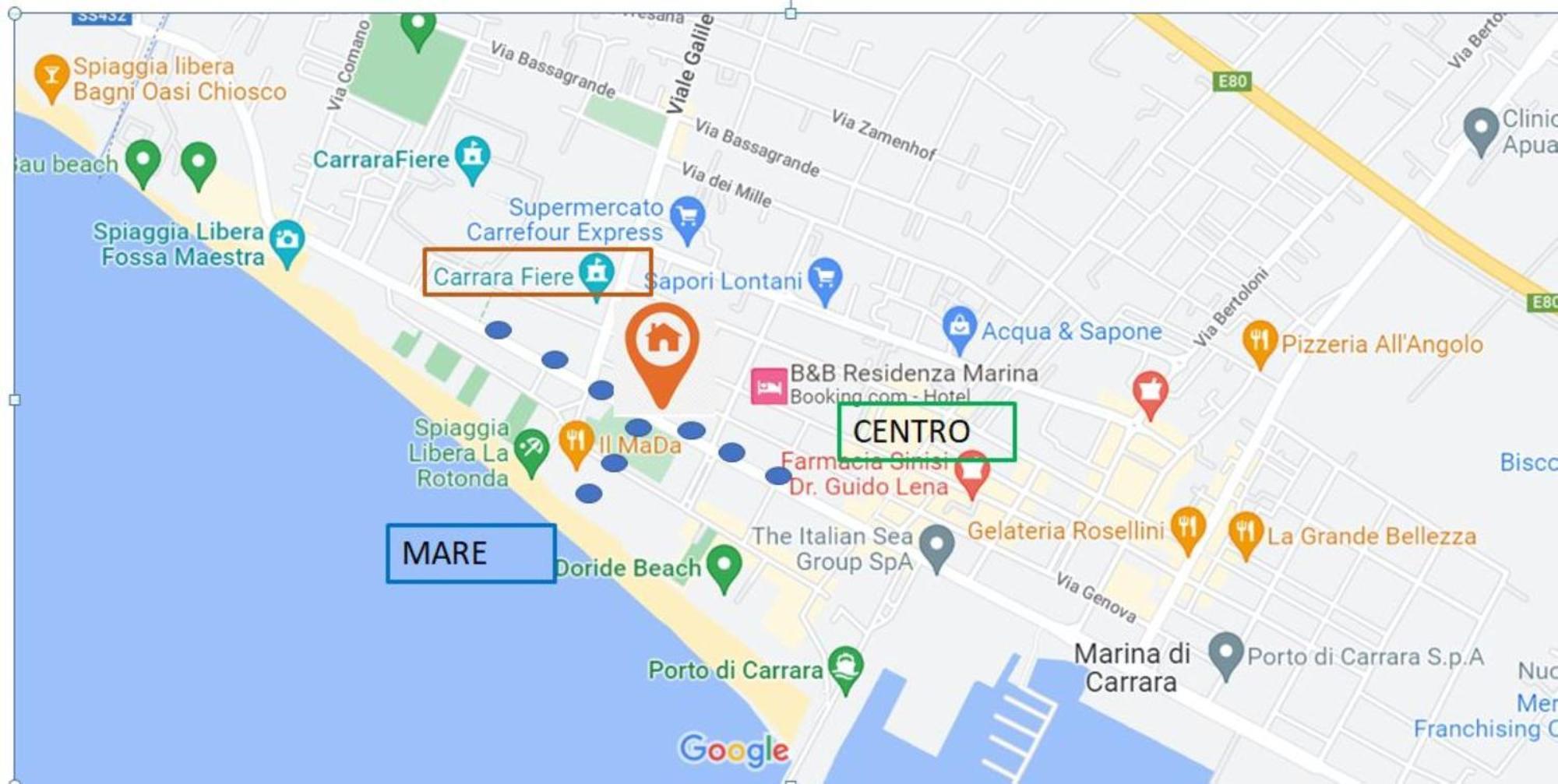 Appartamento Stella Marina A Due Passi Dal Mare E Dal Centro Marina Di Carrara Zewnętrze zdjęcie